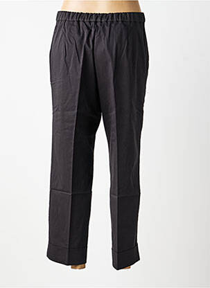 Pantalon 7/8 talie cu cleme mărime normală negru ELENA MIRO femeie