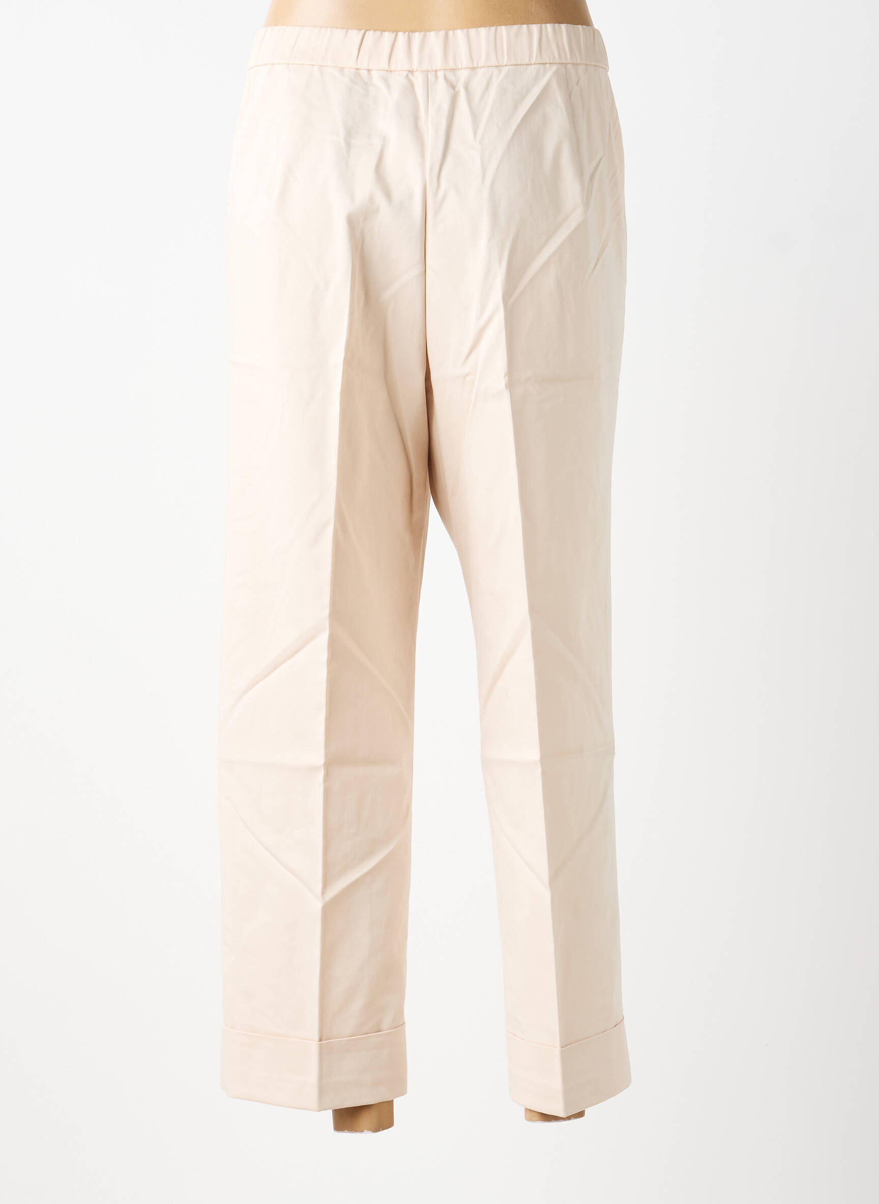 Pantalon 7/8 talie cu cleme mărime normală roz ELENA MIRO femeie