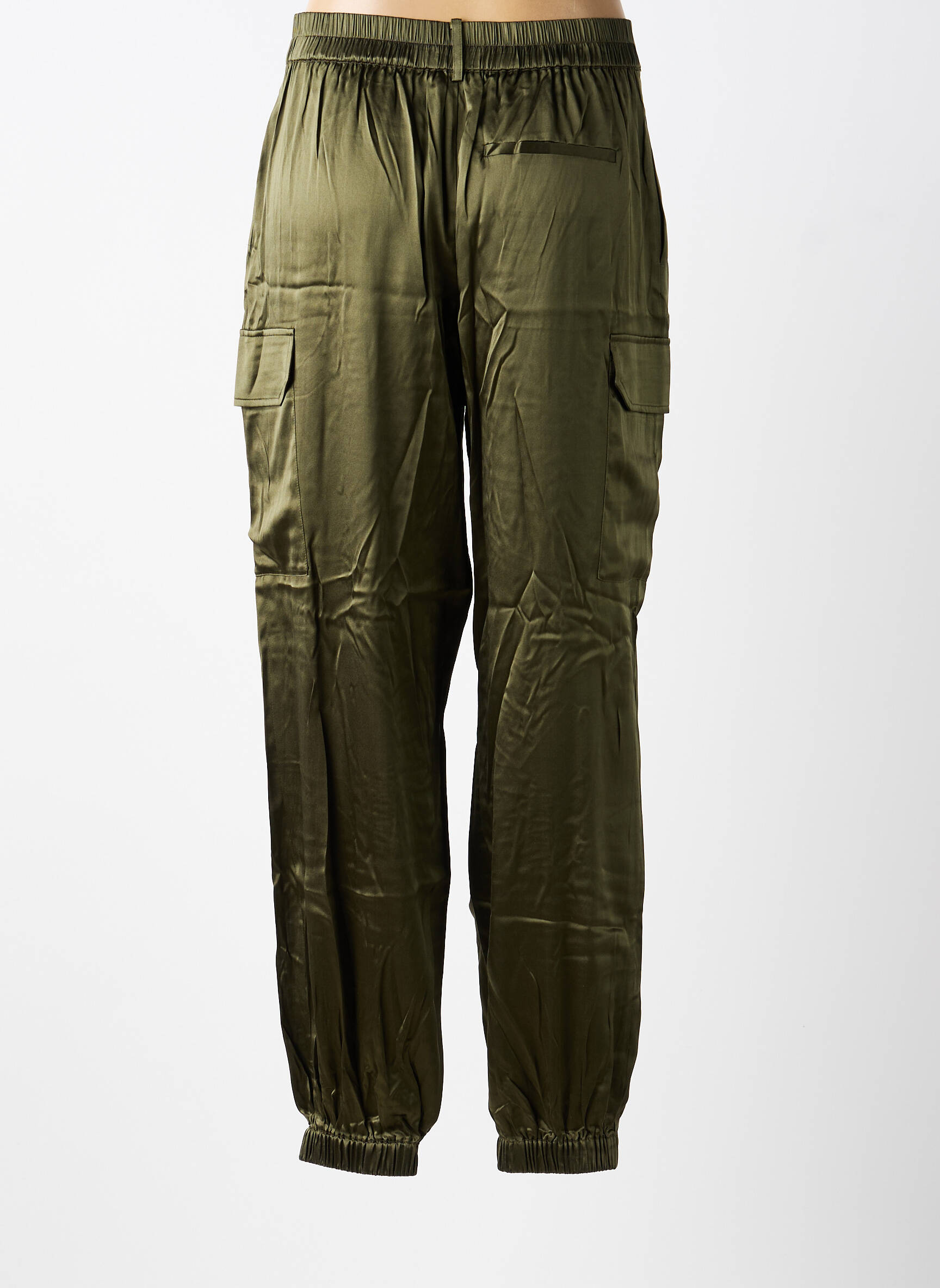 Pantalon cargo strânsă pe partea de jos mărime normală verde CHARLOTTE SPARRE femeie