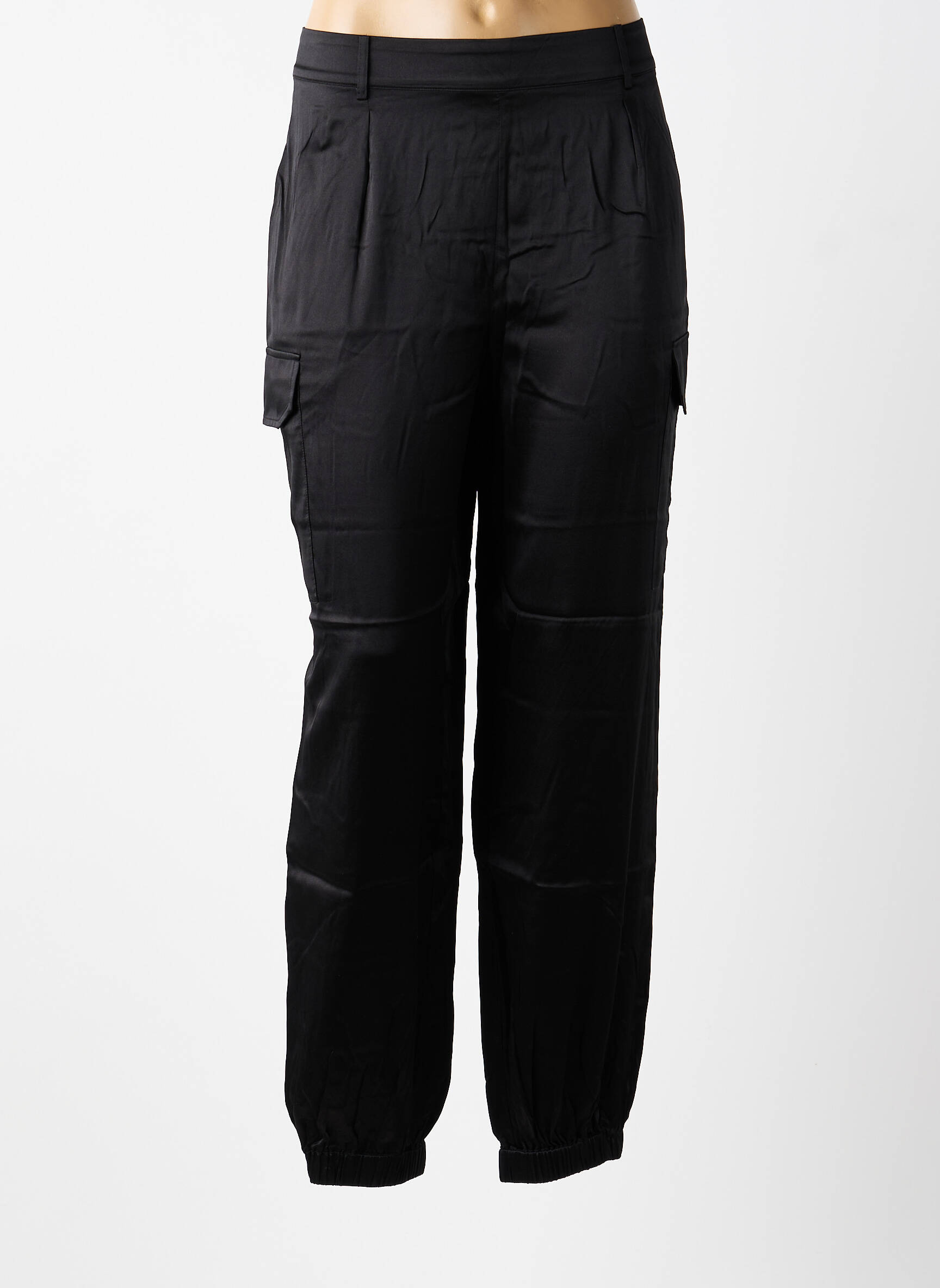 Pantalon cargo strânsă pe partea de jos mărime normală negru CHARLOTTE SPARRE femeie
