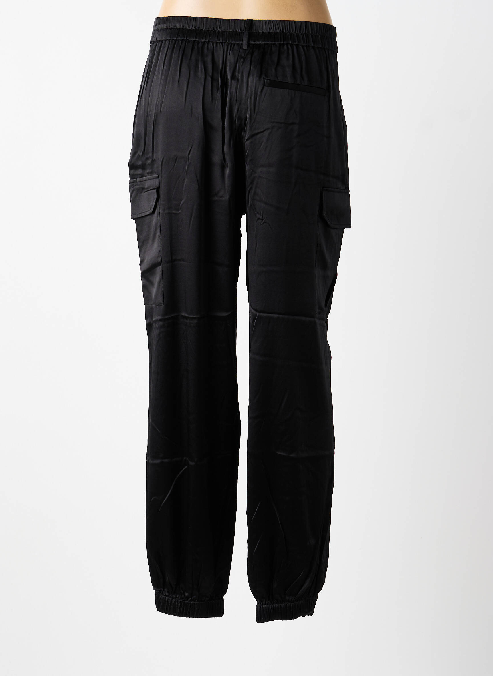 Pantalon cargo strânsă pe partea de jos mărime normală negru CHARLOTTE SPARRE femeie