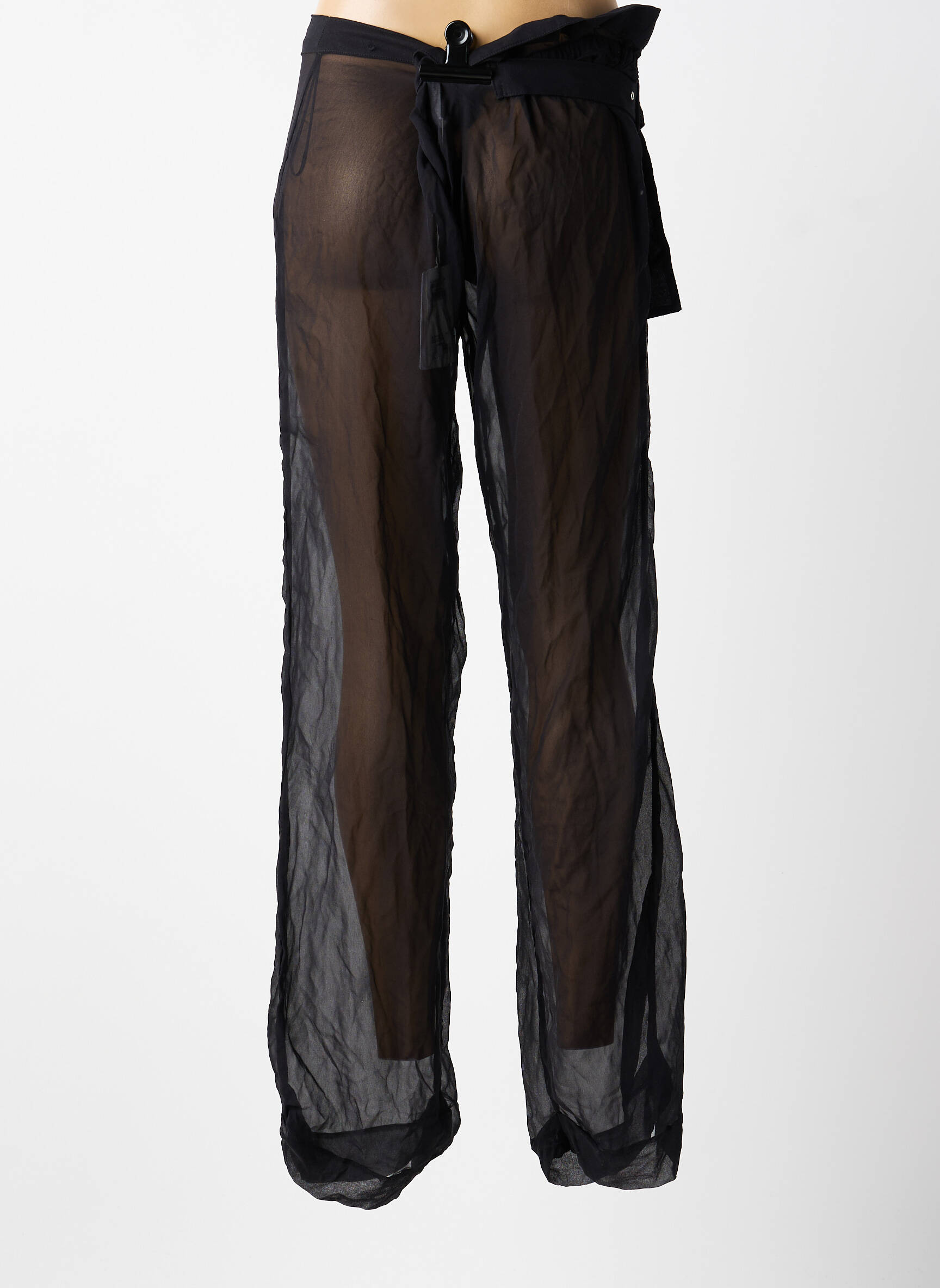 Pantalon drept țesătură crep mărime normală negru ROSA CHA femeie