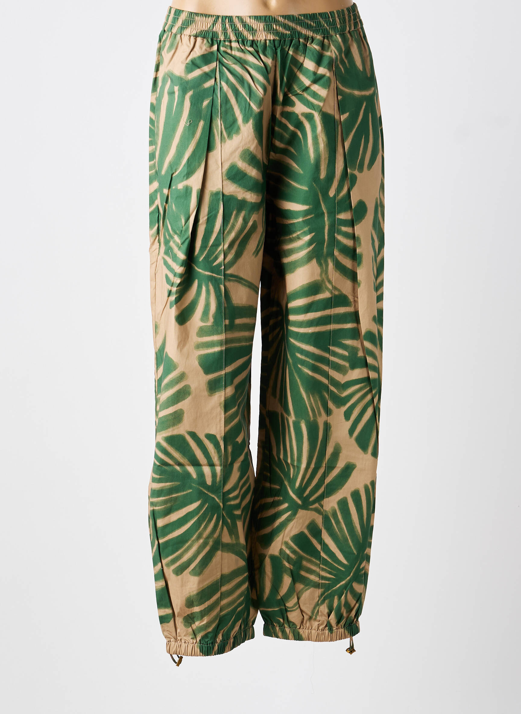 Pantalon drept țesătură poplin mărime normală maro TWINSET femeie
