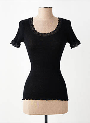Tricou elasticitate mâneci scurte negru VITTORIA B femeie