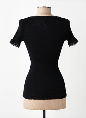 Tricou elasticitate mâneci scurte negru VITTORIA B femeie