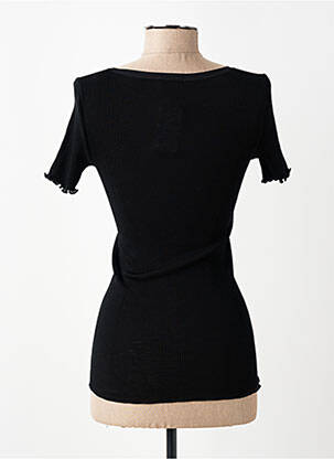 Tricou elasticitate mâneci scurte negru VITTORIA B femeie