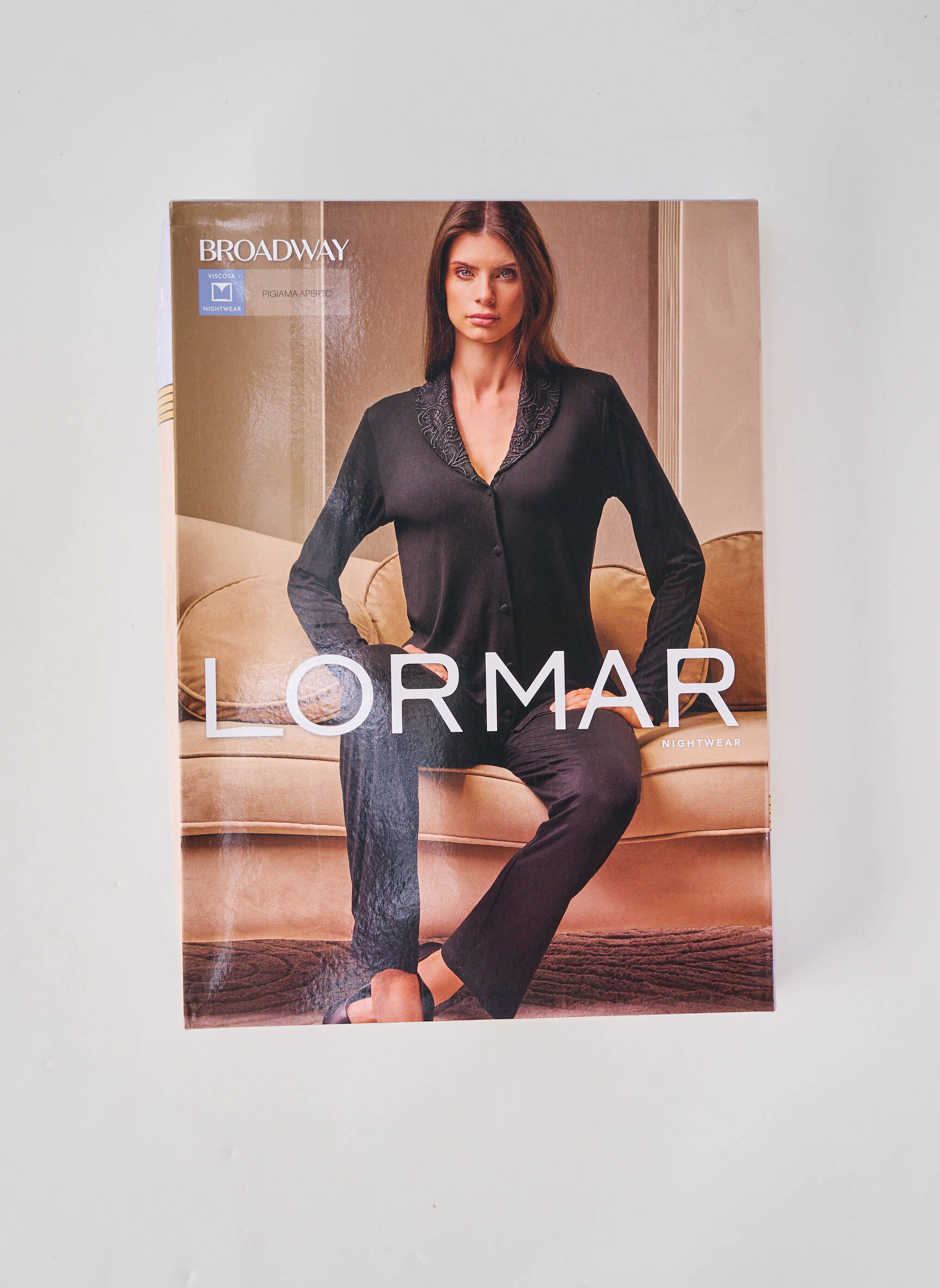 Pijama țesătură jerseu negru LORMAR femeie