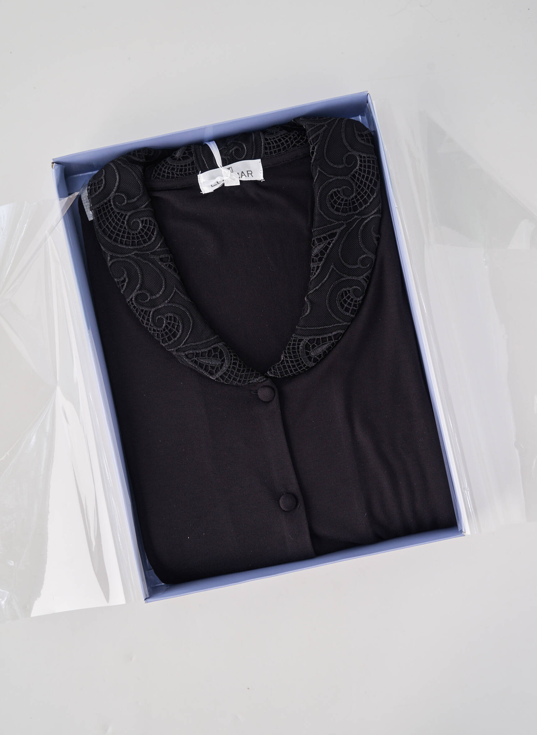 Pijama țesătură jerseu negru LORMAR femeie