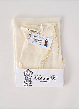 Tricou elasticitate mâneci scurte bej VITTORIA B femeie