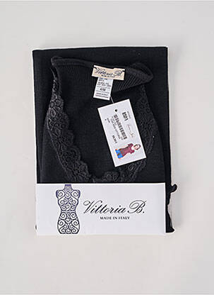 Tricou elasticitate mâneci scurte negru VITTORIA B femeie