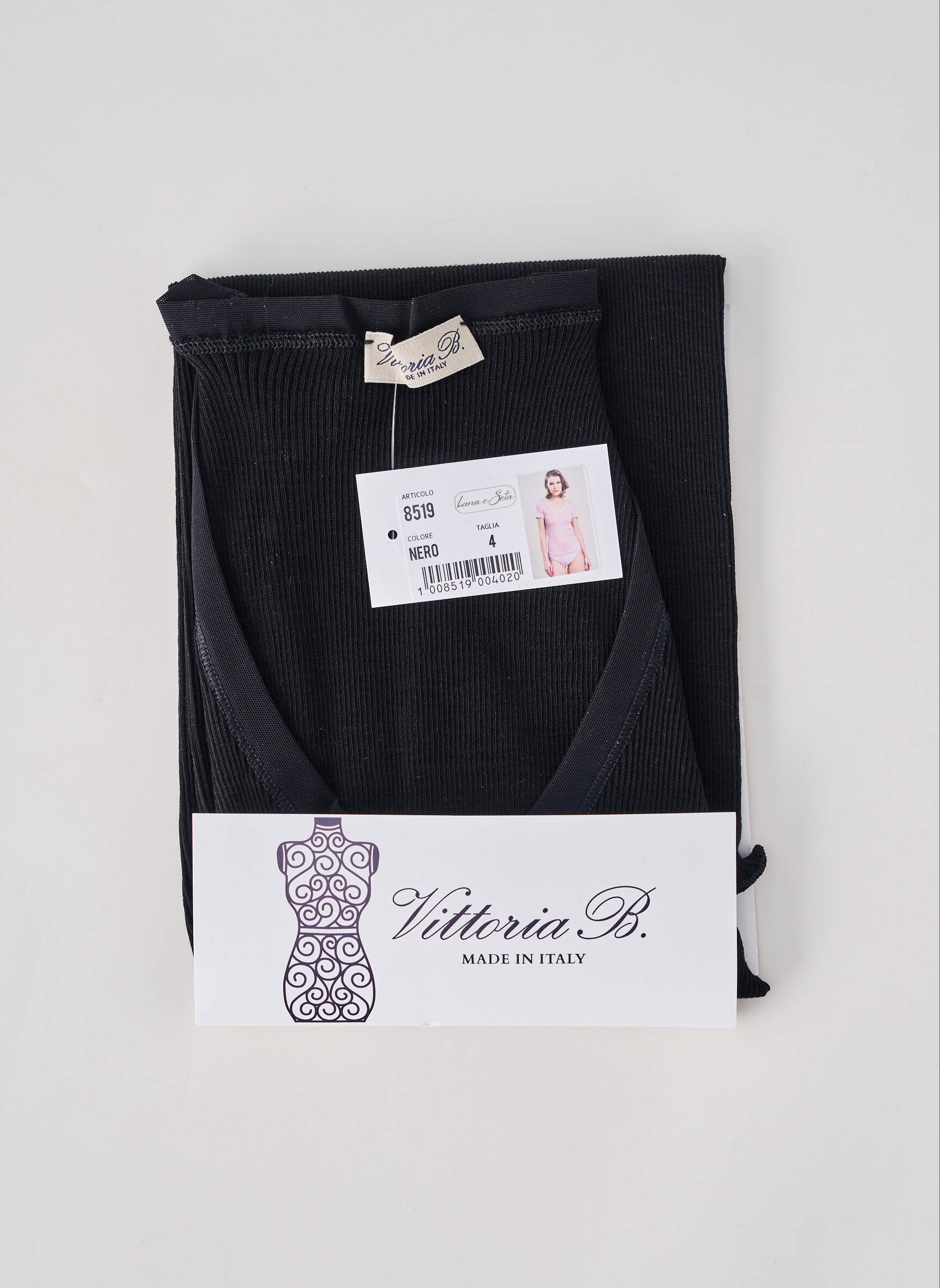 Top/caraco elasticitate negru VITTORIA B femeie