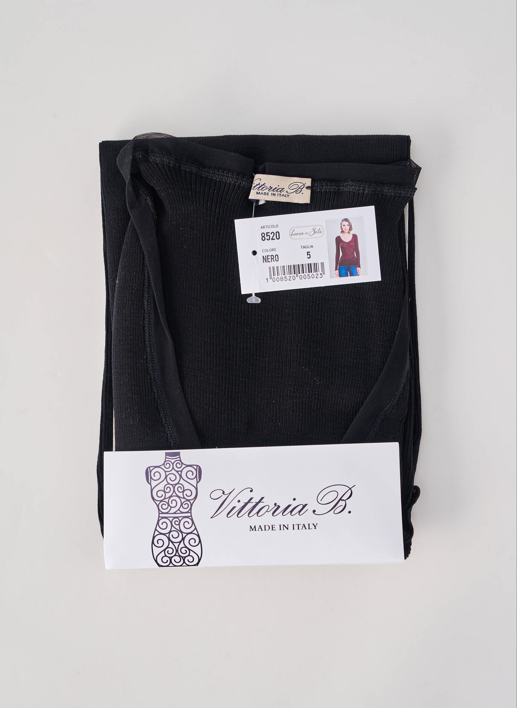 Top/caraco elasticitate negru VITTORIA B femeie