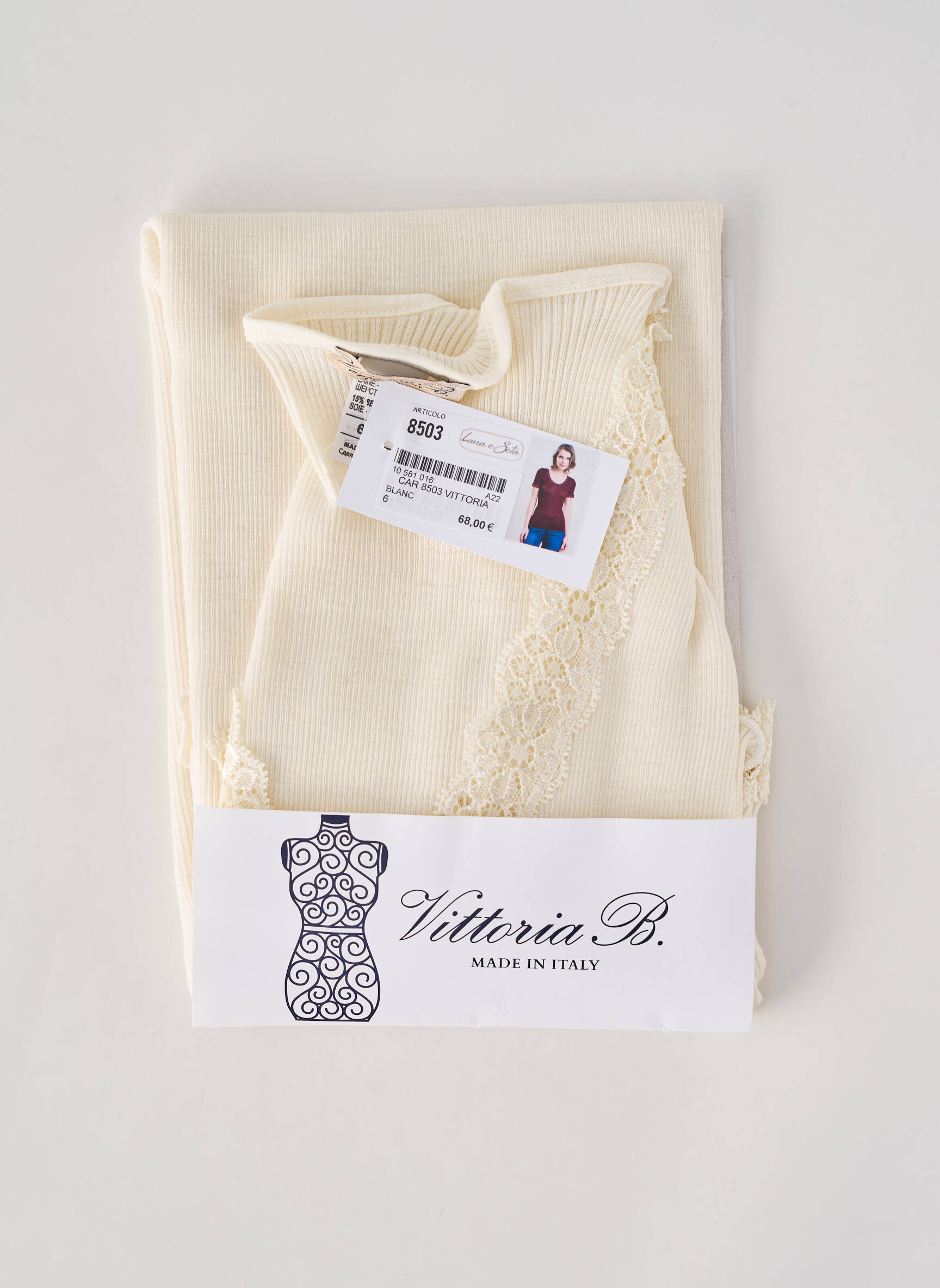 Tricou elasticitate mâneci scurte bej VITTORIA B femeie