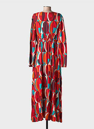 Rochie lungă mâneci lungi mâneci lungi roșu SURKANA femeie