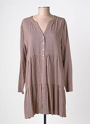 Rochie scurtă mâneci lungi mâneci lungi bej SURKANA femeie