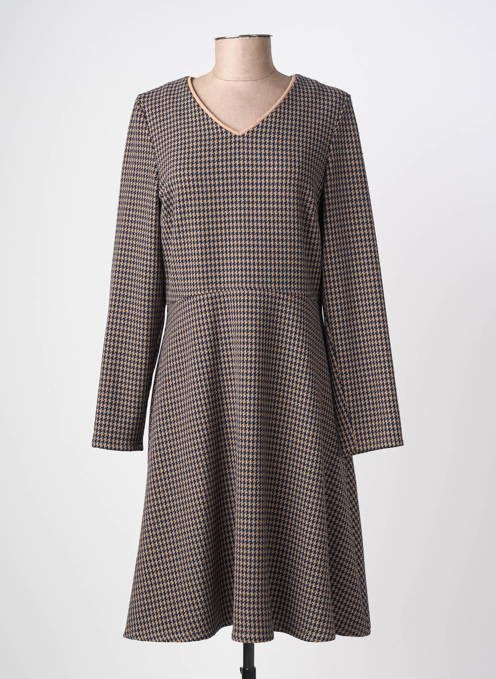 Rochie midi mâneci lungi mâneci lungi maro ESCORPION femeie