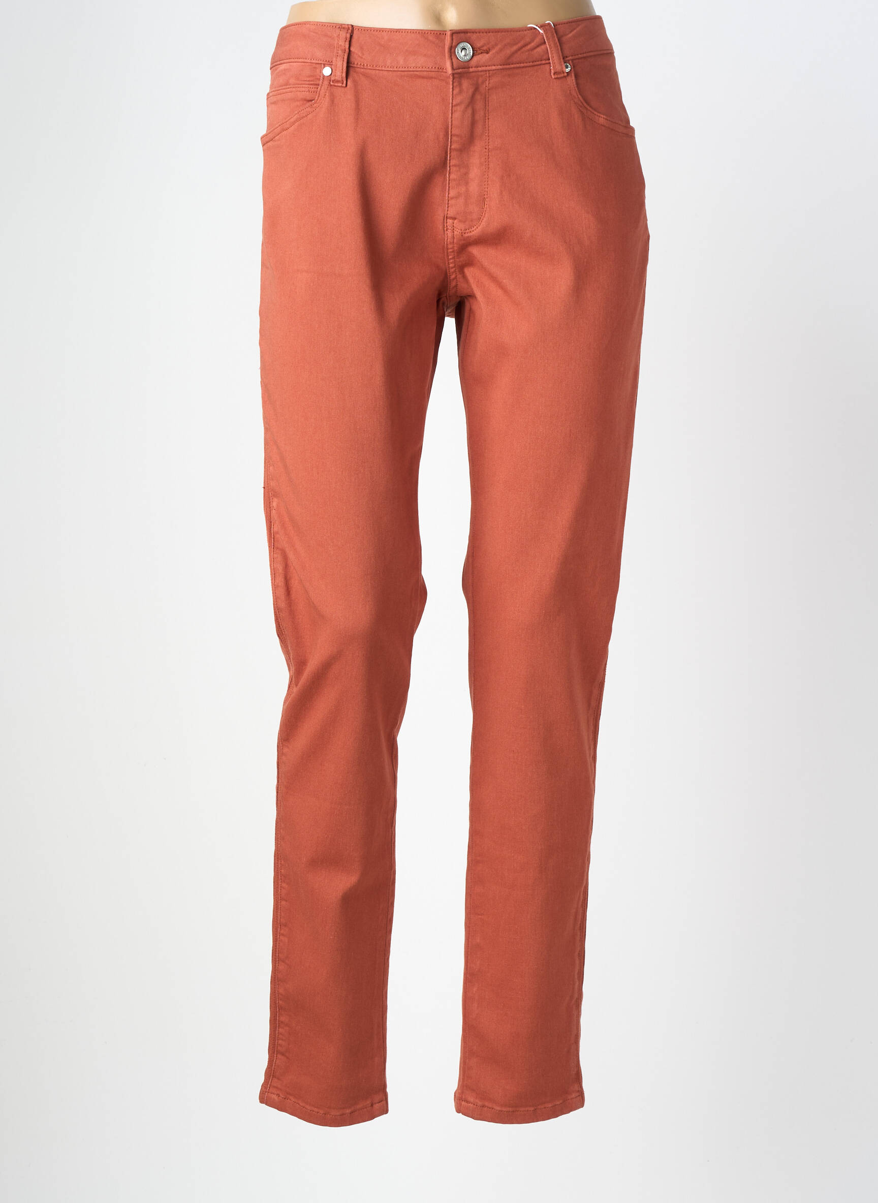 Pantalon slim elasticitate mărime normală portocalie C'EST BEAU LA VIE femeie