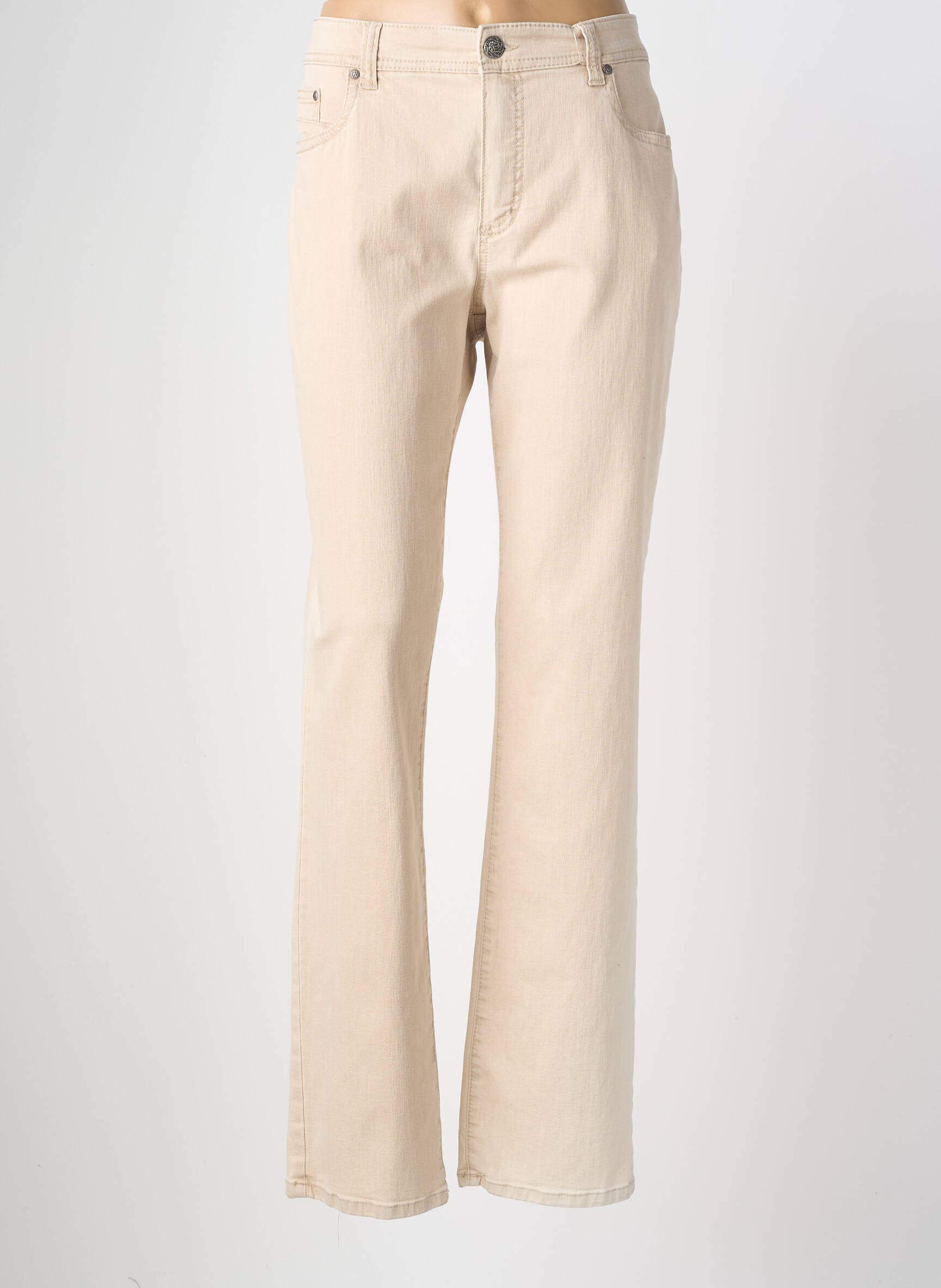 Pantalon drept elasticitate mărime normală bej ANNA MONTANA femeie
