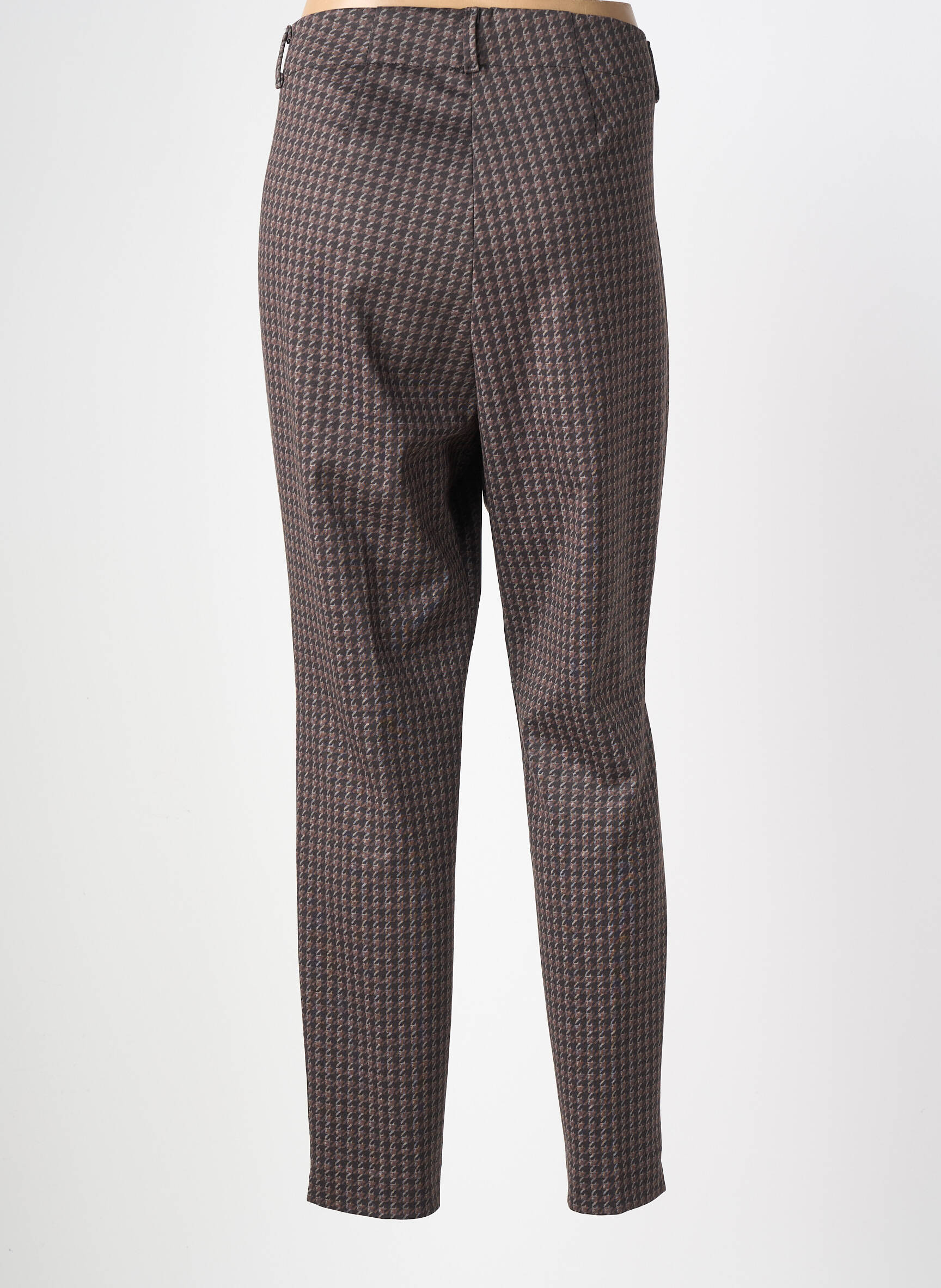 Pantalon slim talie elastică mărime normală maro BIANCA femeie