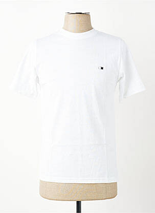 Tricou broderie mâneci scurte alb GWEN & BLACK bărbat