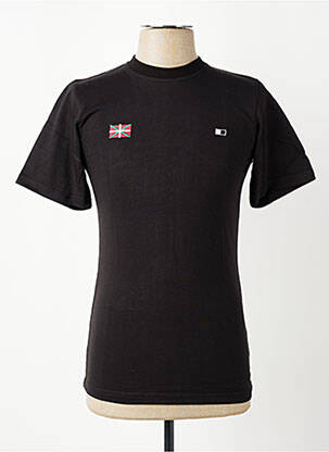 Tricou broderie mâneci scurte negru GWEN & BLACK bărbat