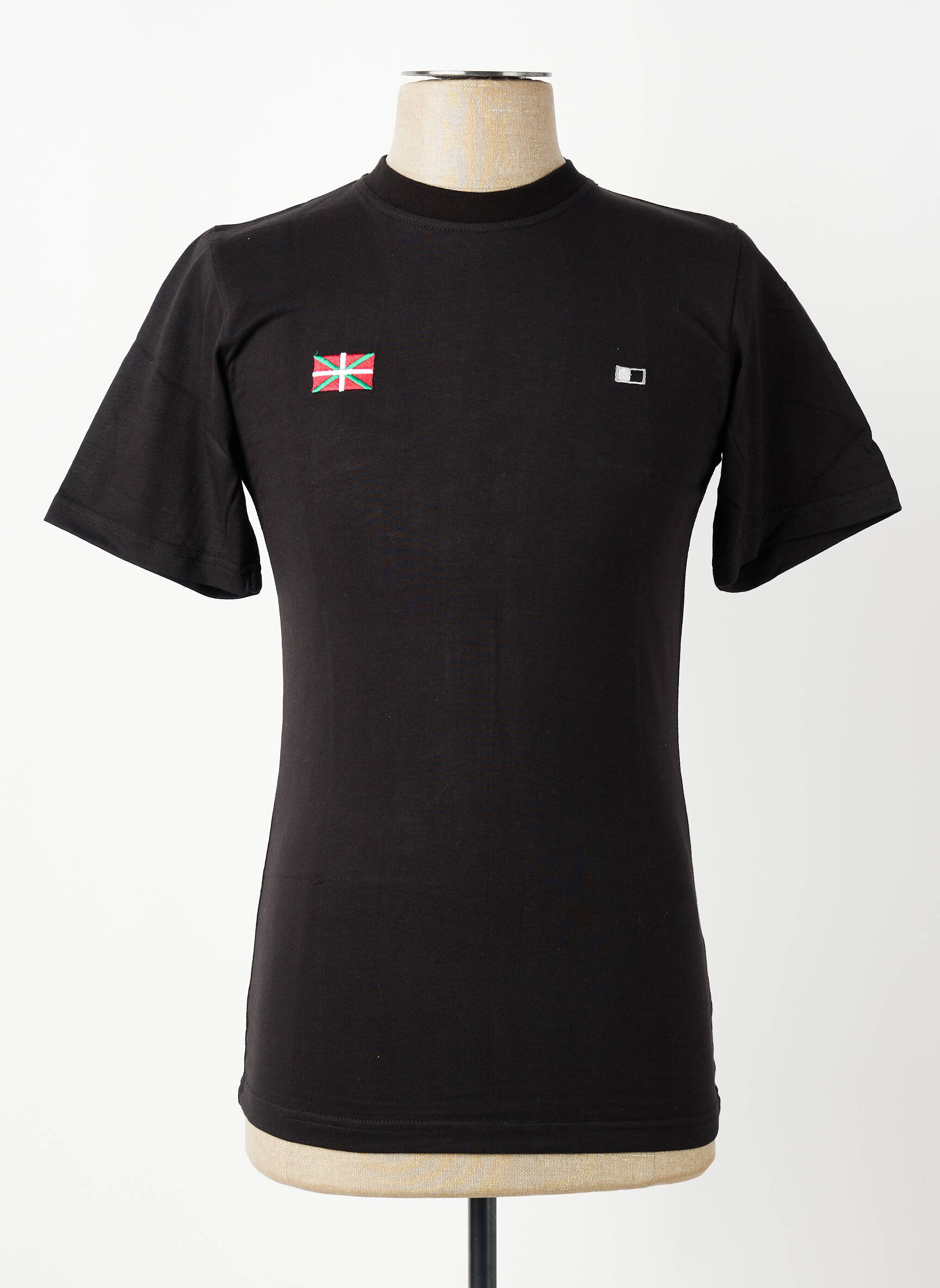Tricou broderie mâneci scurte negru GWEN & BLACK bărbat