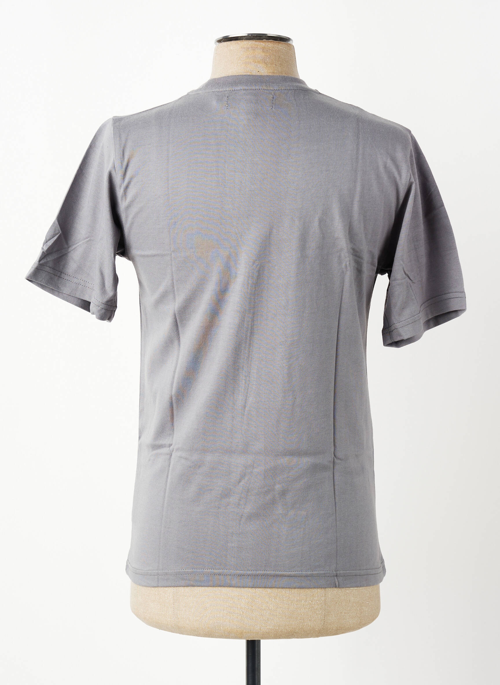 Tricou broderie mâneci scurte gri GWEN & BLACK bărbat