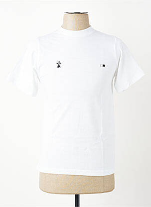 Tricou broderie mâneci scurte alb GWEN & BLACK bărbat
