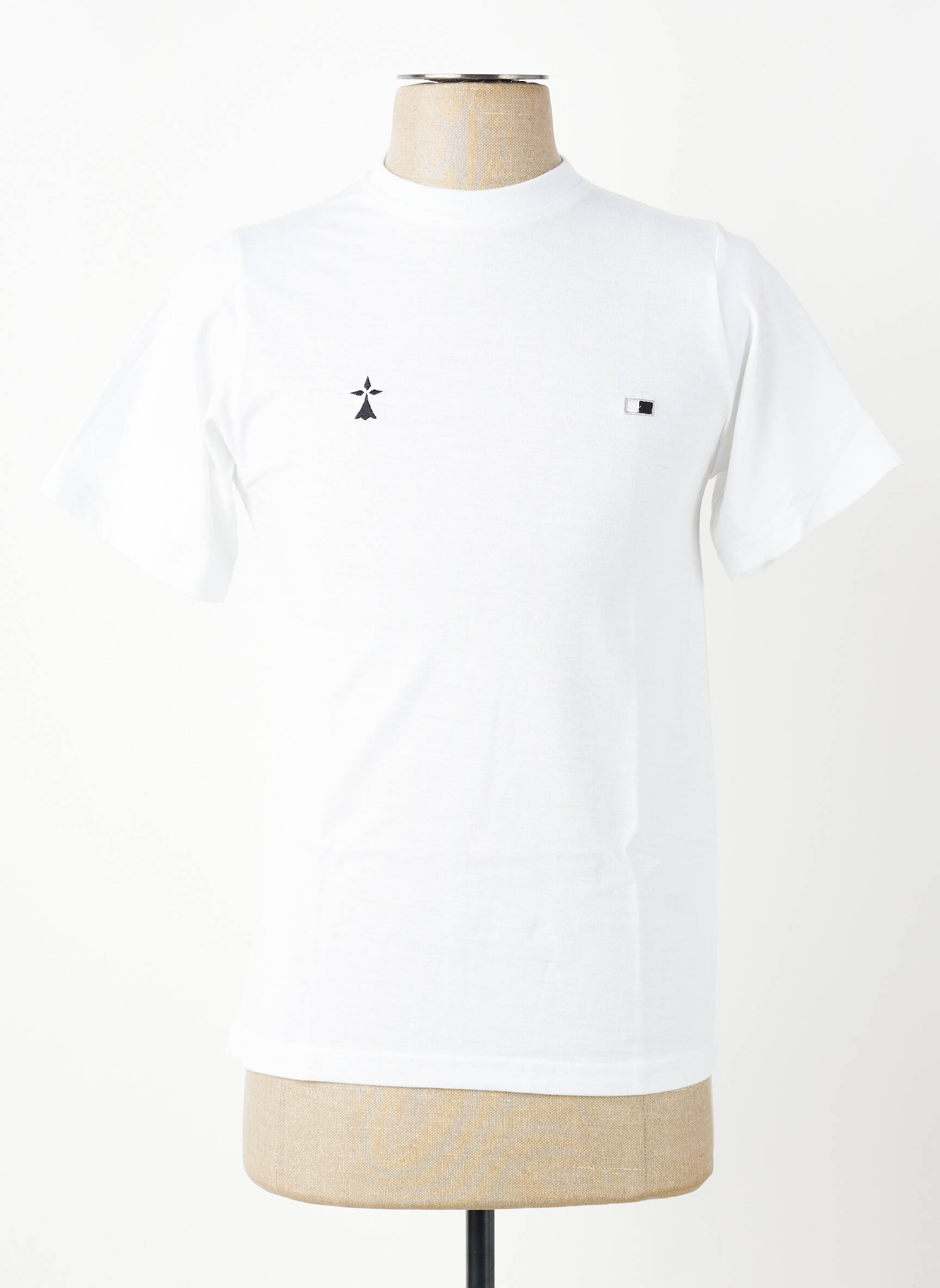 Tricou broderie mâneci scurte alb GWEN & BLACK bărbat