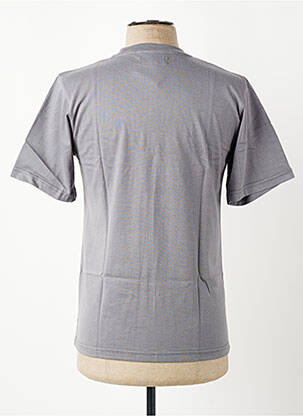 Tricou broderie mâneci scurte gri GWEN & BLACK bărbat