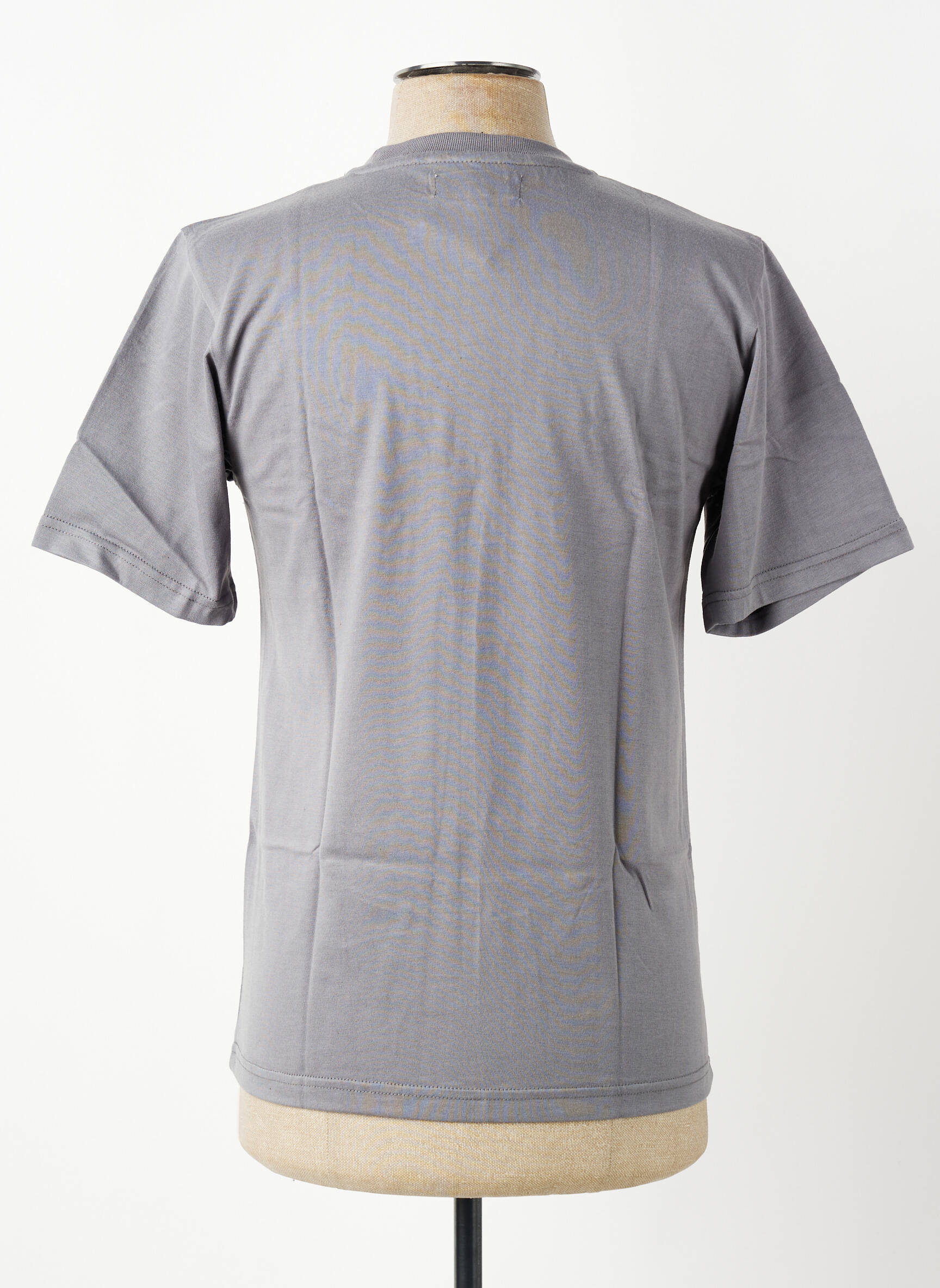 Tricou broderie mâneci scurte gri GWEN & BLACK bărbat