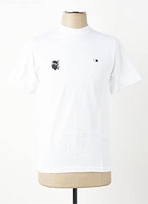 Tricou broderie mâneci scurte alb GWEN & BLACK bărbat