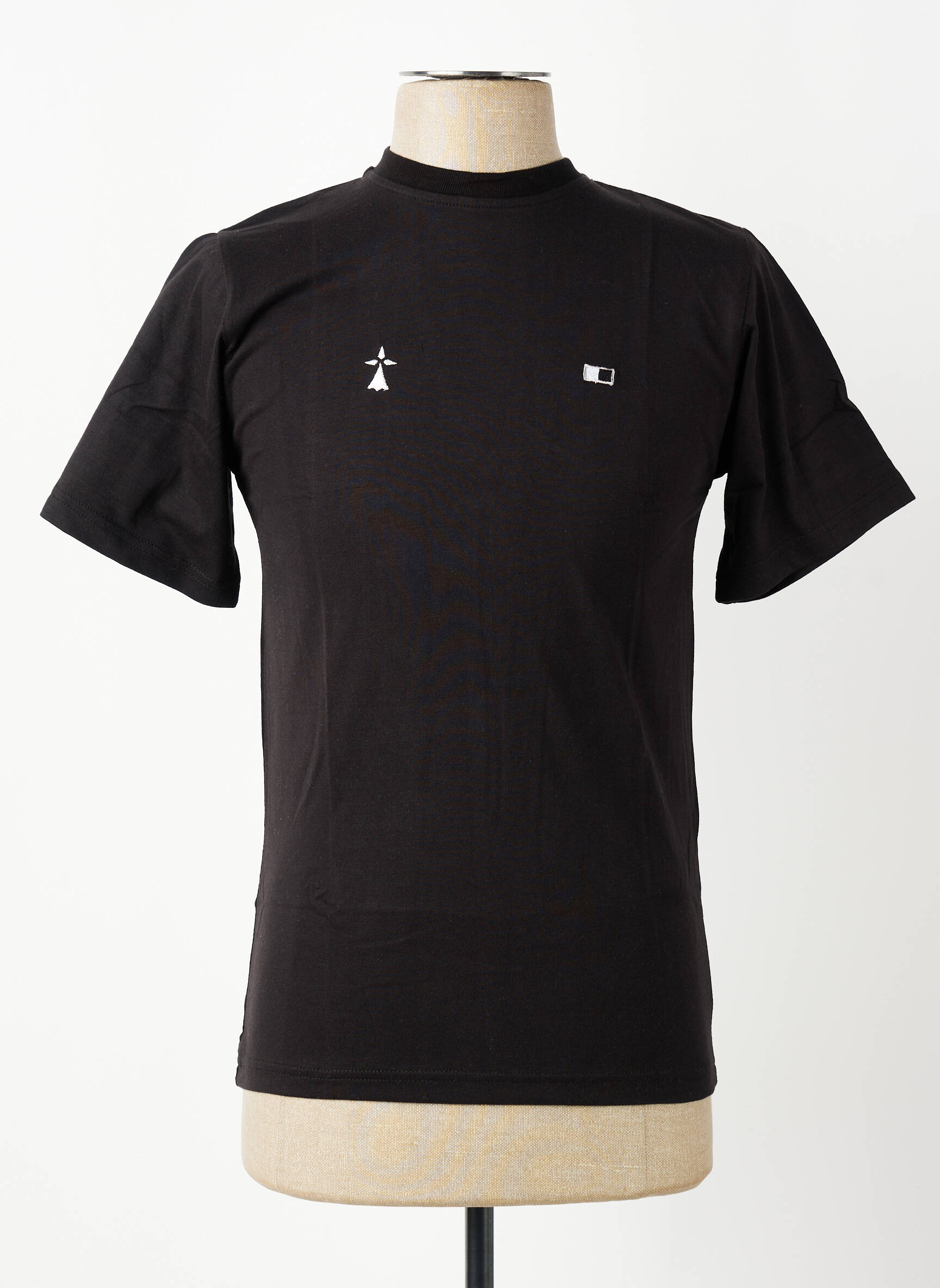 Tricou broderie mâneci scurte negru GWEN & BLACK bărbat