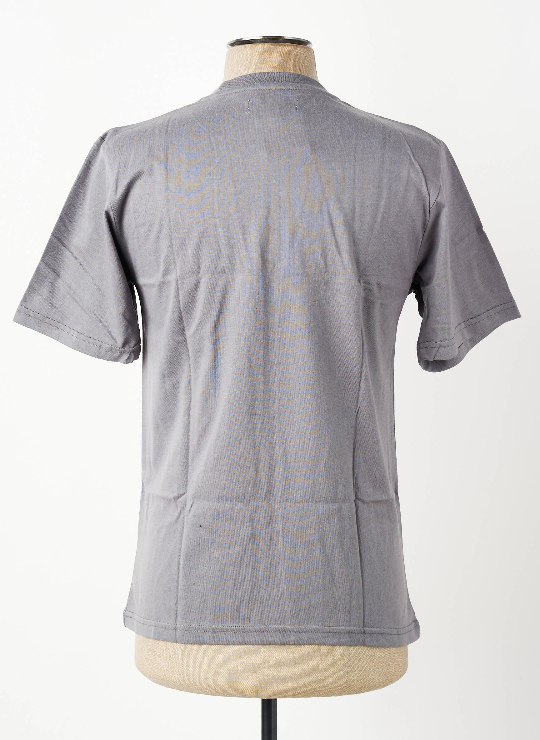 Tricou broderie mâneci scurte gri GWEN & BLACK bărbat
