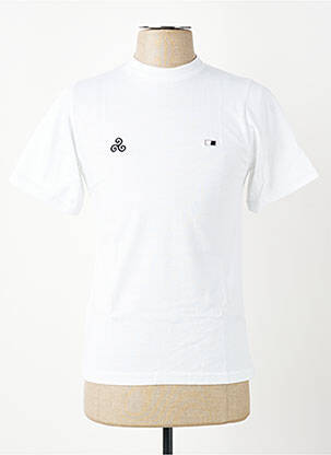 Tricou broderie mâneci scurte alb GWEN & BLACK bărbat