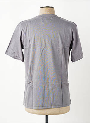 Tricou broderie mâneci scurte gri GWEN & BLACK bărbat