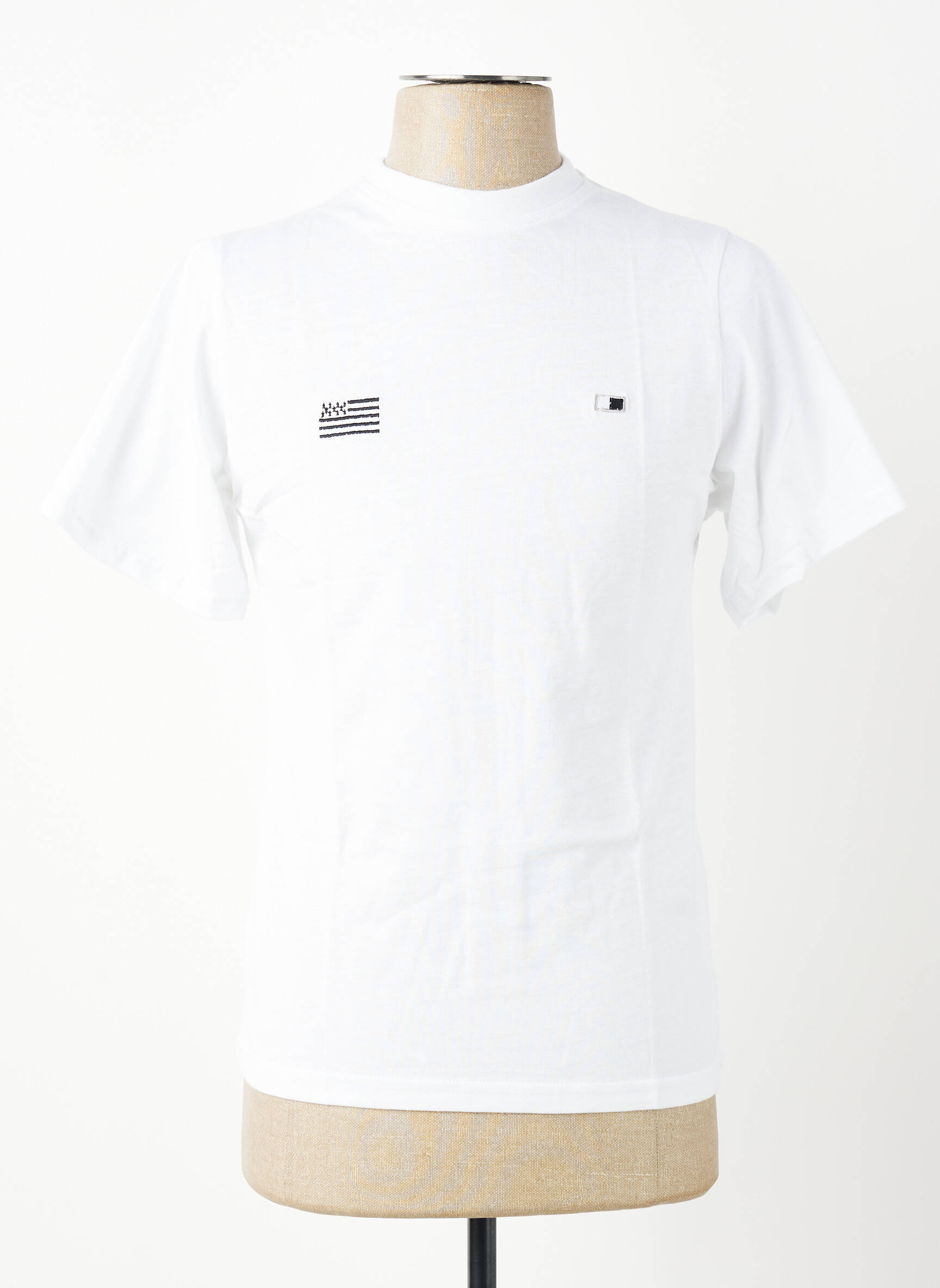 Tricou broderie mâneci scurte alb GWEN & BLACK bărbat