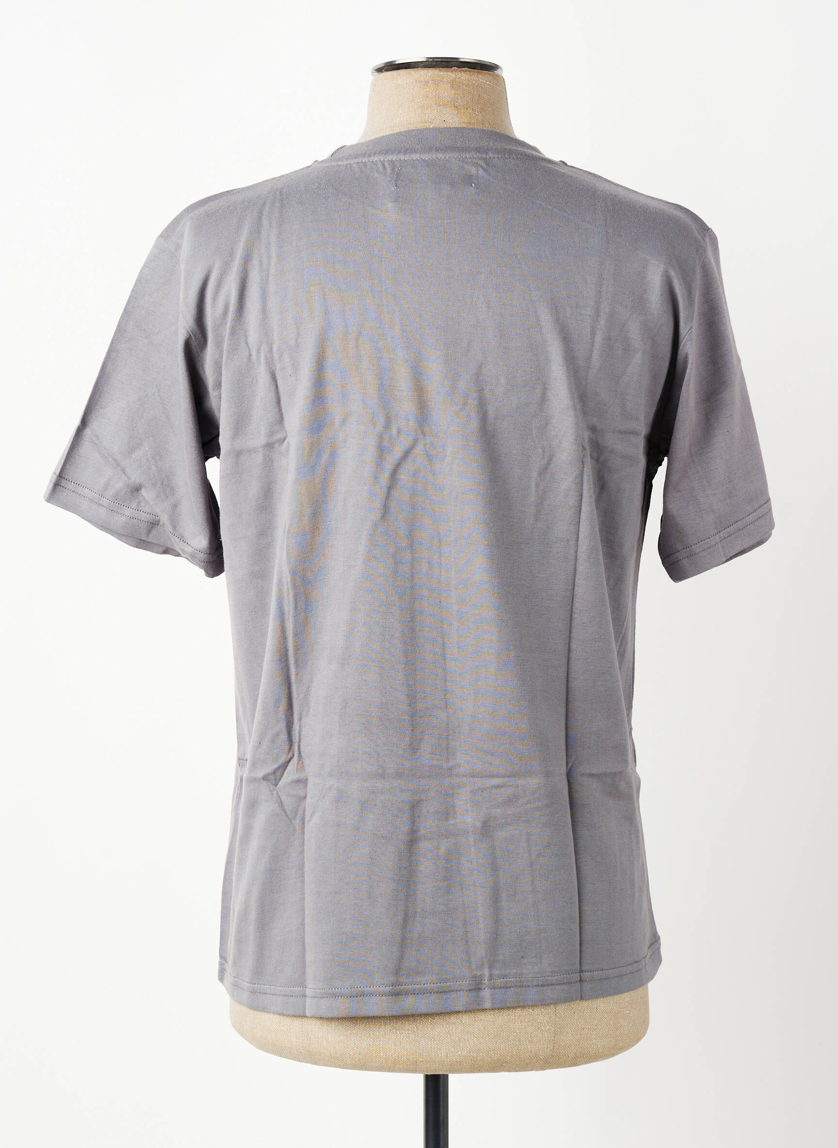 Tricou broderie mâneci scurte gri GWEN & BLACK bărbat