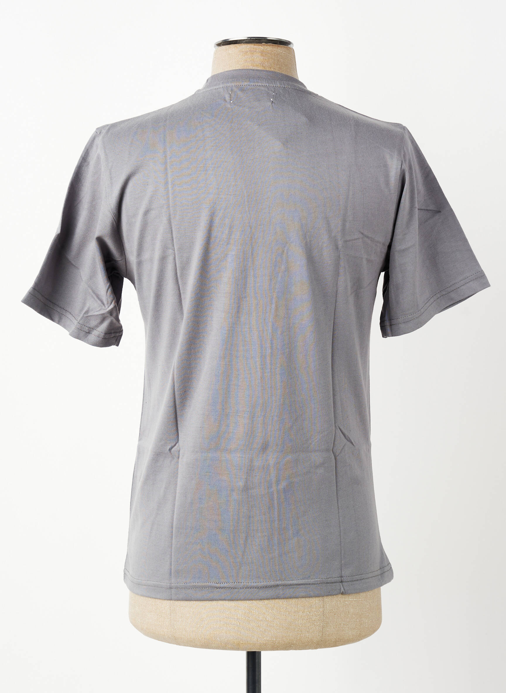 Tricou broderie mâneci scurte gri GWEN & BLACK bărbat