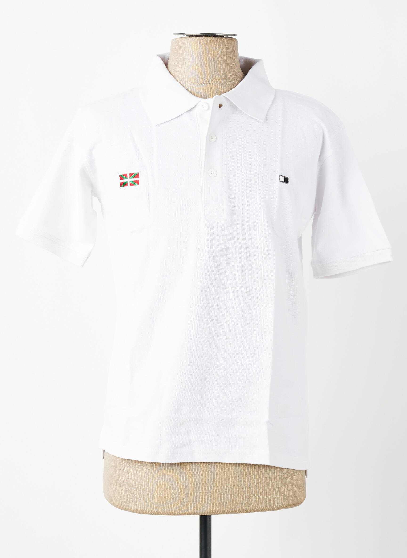 Polo croială dreaptă mâneci scurte alb GWEN & BLACK bărbat