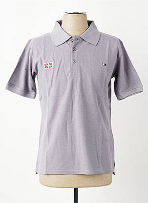Polo croială dreaptă mâneci scurte gri GWEN & BLACK bărbat