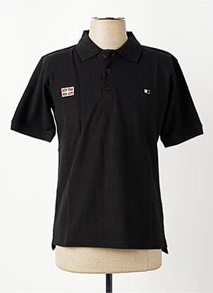 Polo croială dreaptă mâneci scurte negru GWEN & BLACK bărbat