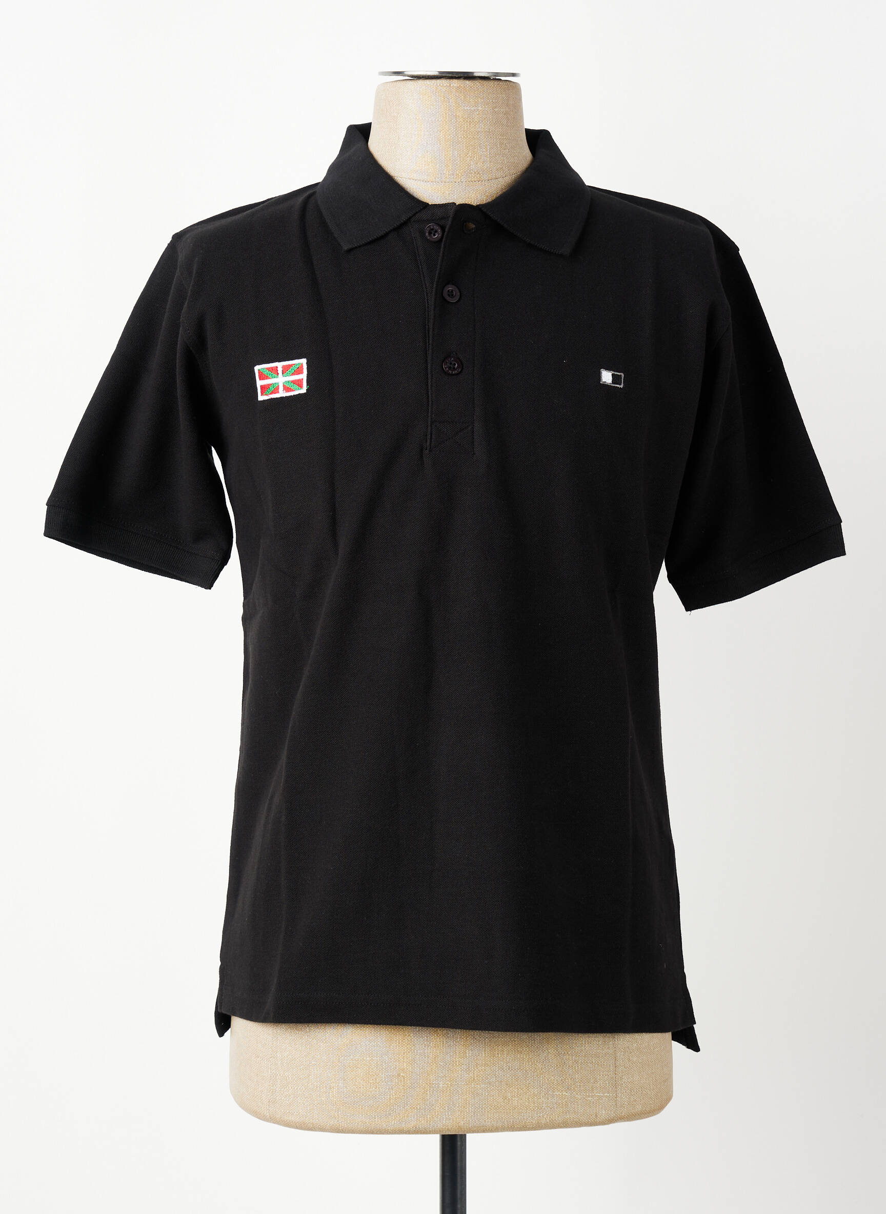 Polo croială dreaptă mâneci scurte negru GWEN & BLACK bărbat