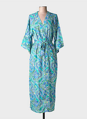 Jachete kimono imprimeu fantezie albastru JULIE GUERLANDE femeie