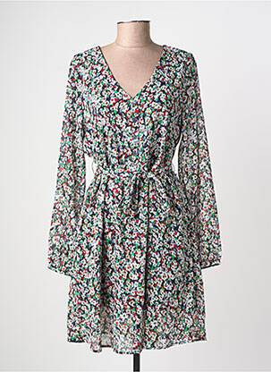 Rochie scurtă imprimeu floral mâneci lungi albastru ONLY femeie