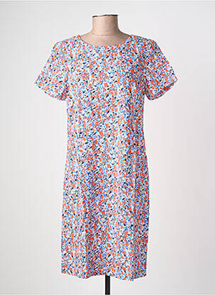 Rochie scurtă imprimeu floral mâneci scurte portocalie LILY & ME femeie