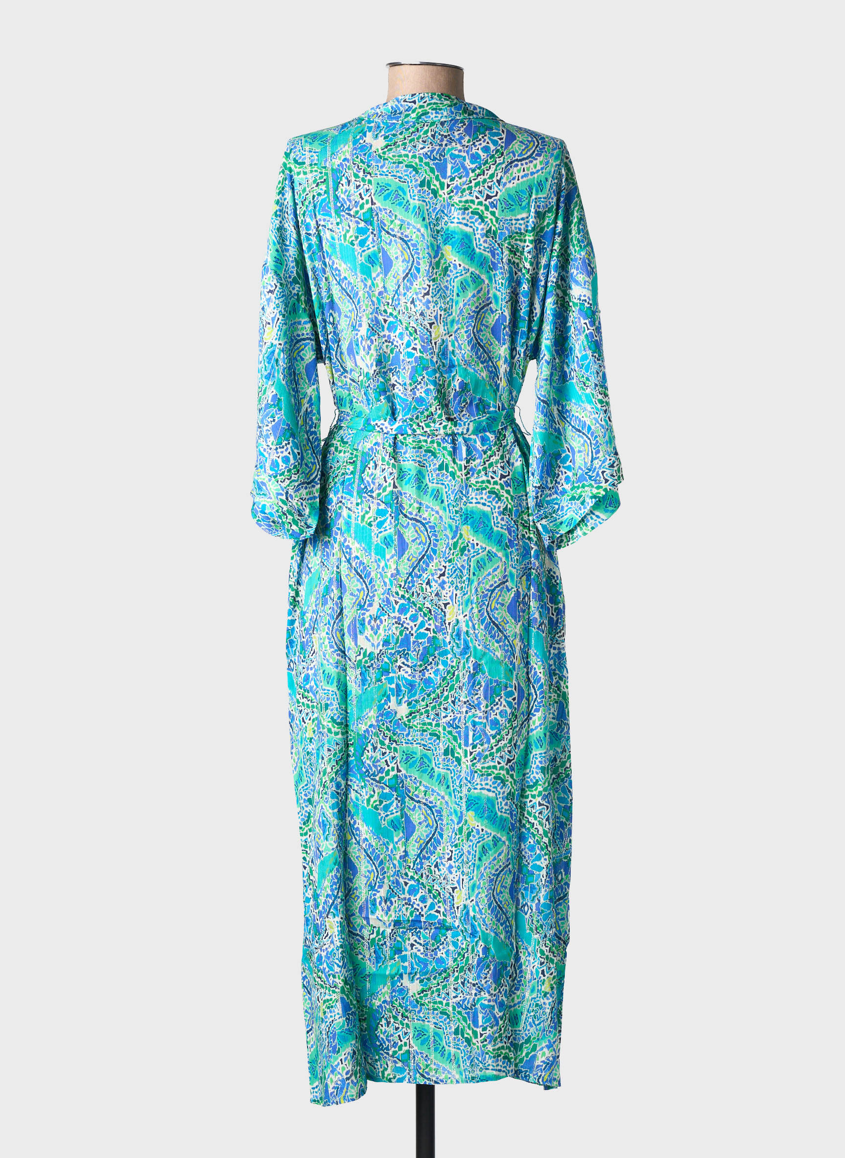 Jachete kimono imprimeu fantezie albastru JULIE GUERLANDE femeie