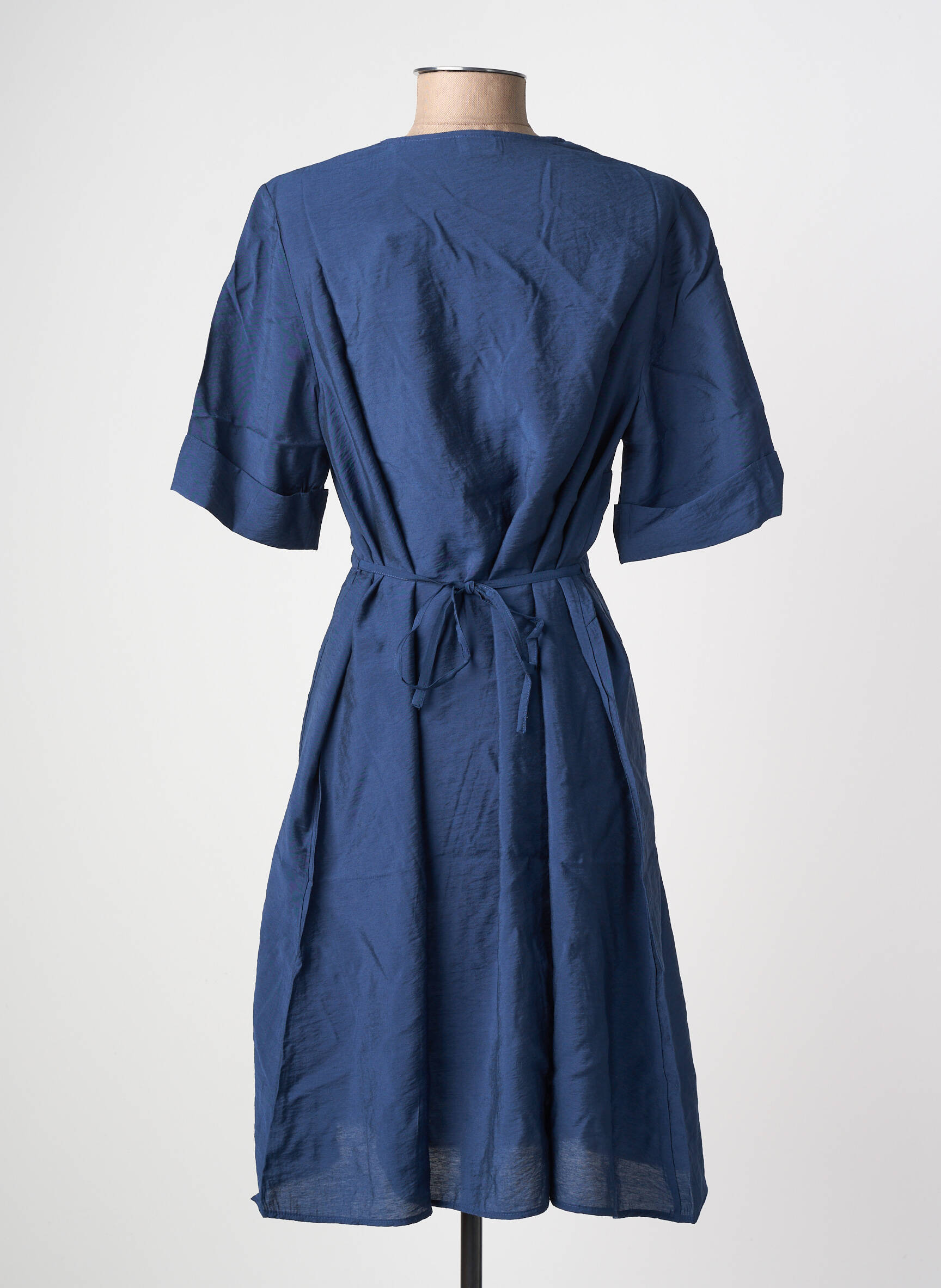Rochie scurtă mâneci scurte mâneci scurte albastru C'EST BEAU LA VIE femeie