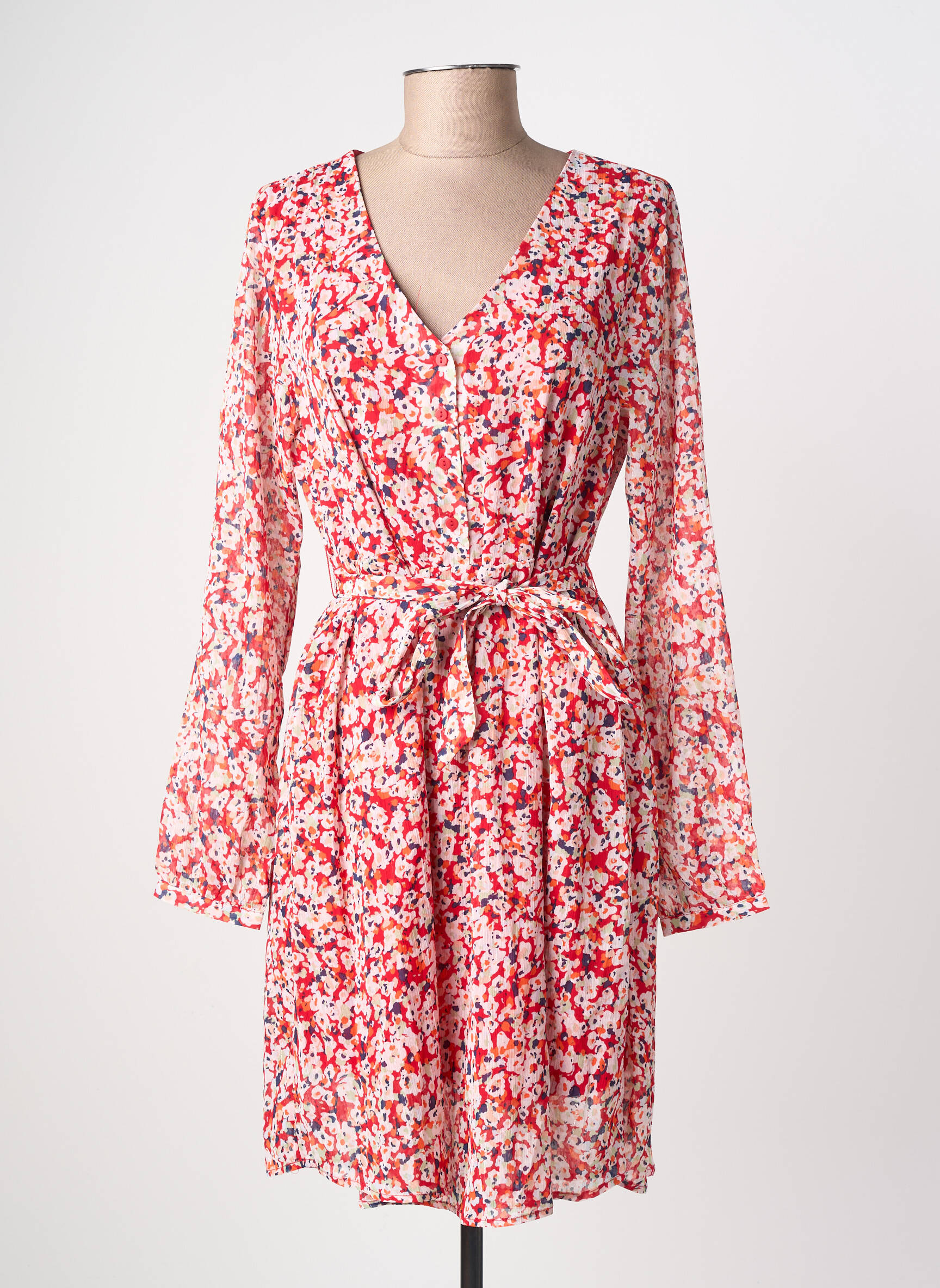 Rochie scurtă mâneci lungi mâneci lungi roșu ONLY femeie