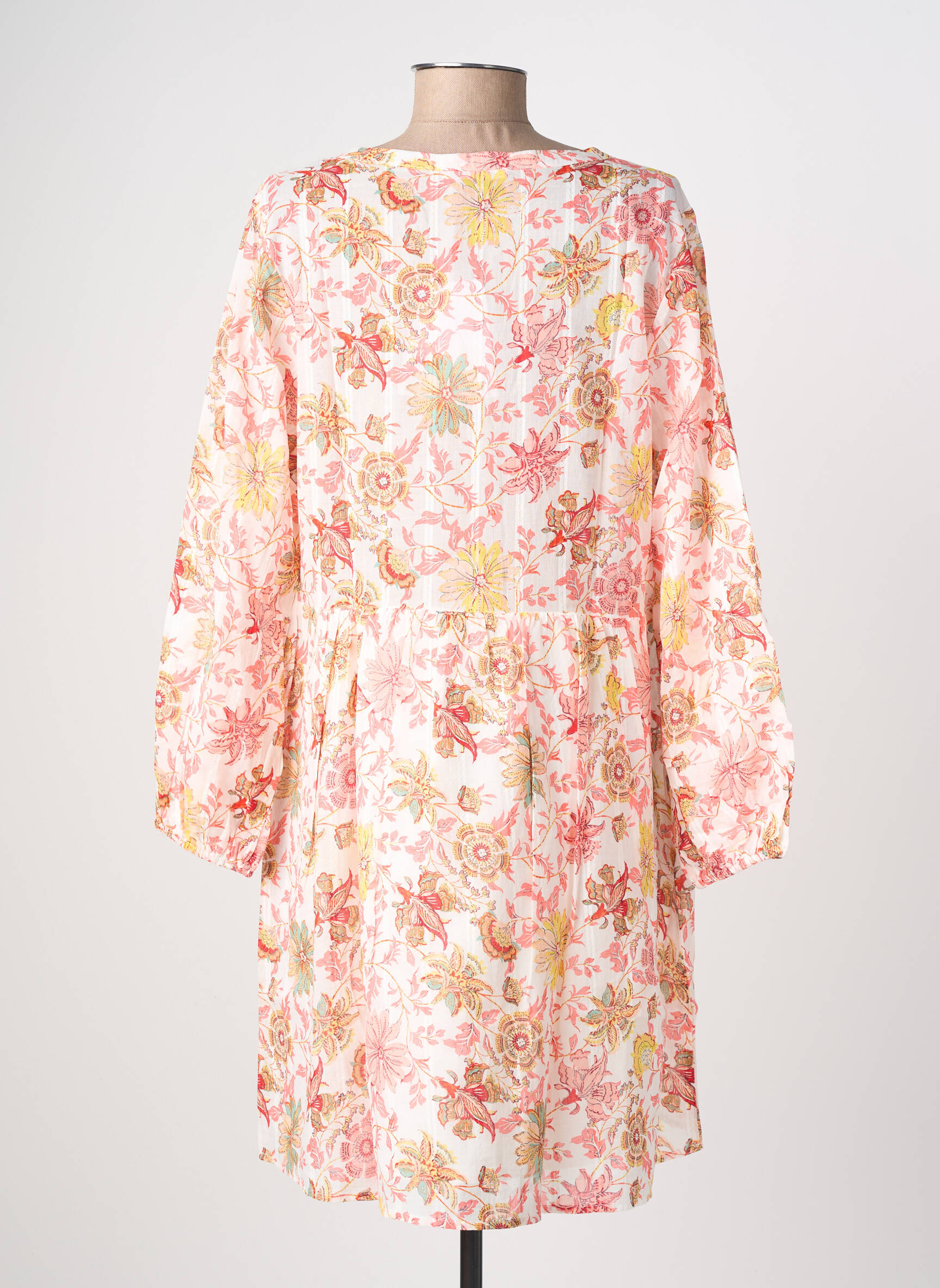 Rochie scurtă croială fluidă mâneci lungi roz LPB LES PETITES BOMBES  femeie